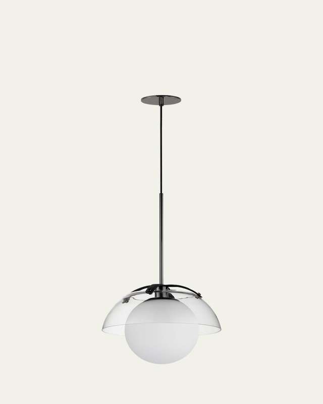 Mat Sanders design from Studio M Domain 14" Pendant Clear/Black Nickel